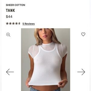 NWT Skims Sheer Cotton Tank Top